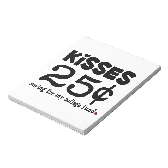 25 Cents Kisses Notepad (Rotated)