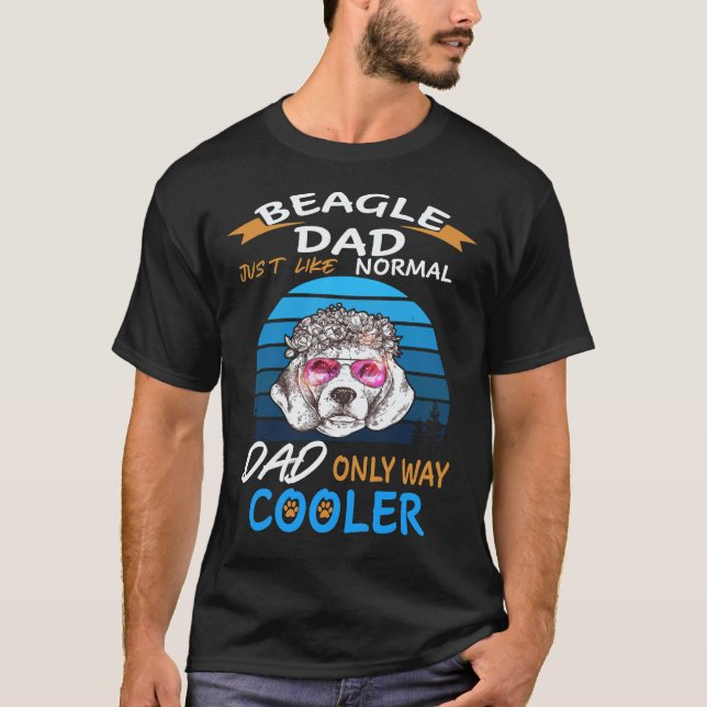 25 Dad - Beagle Dad Cooler Beagle T-Shirt (Front)
