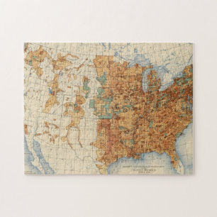 25 Density of increase of population, US, 18901900 Jigsaw Puzzle
