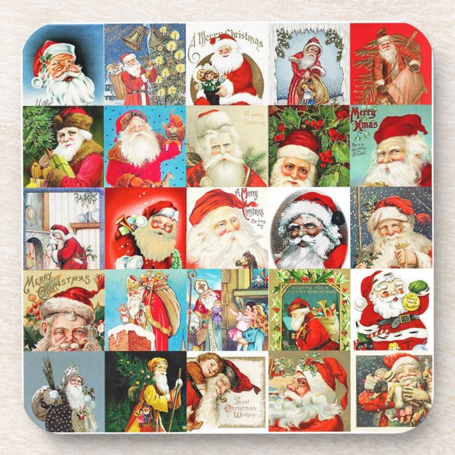 25 Different Santas Version 1 Coaster (Front)