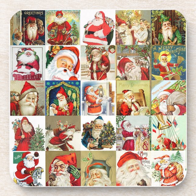 25 Different Santas Version 2 Coaster (Front)