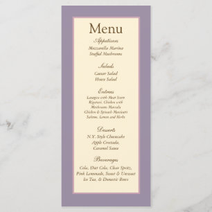 25 Elegant Purple Wedding Menu Tags