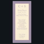 25 Elegant Purple Wedding Programs Programme<br><div class="desc">This 4x9 Sized Wedding Program Card is perfect for any couple to give out at the entrance of their ceremony to let their guests know what songs will be played and the order of ceremony events. These do come with standard white envelopes but you can just discard these or you...</div>