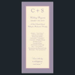25 Elegant Purple Wedding Programs Programme<br><div class="desc">This 4x9 Sized Wedding Program Card is perfect for any couple to give out at the entrance of their ceremony to let their guests know what songs will be played and the order of ceremony events. These do come with standard white envelopes but you can just discard these or you...</div>