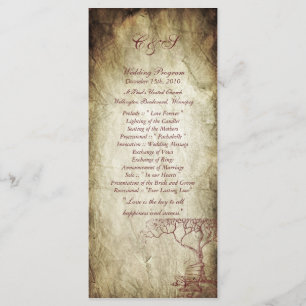 25 Fall Tree Wedding Programs Programme