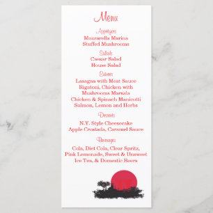 25 Japanese Rising Sun Wedding Menu Tags
