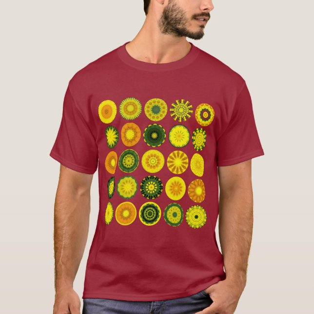 25 Mandalas I - Maroon T-Shirt (Front)