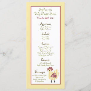 25 Menu Cards Abby's Farm Pink Girly Barn Animal