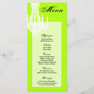 25 Menu Cards Crystal Chandelier Glitz Glamour Dia