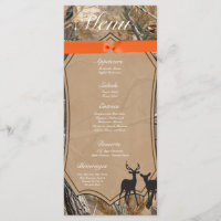 25 Menu Cards Hunters Camo Camoflauge Deer