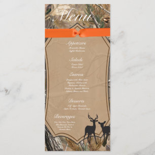 25 Menu Cards Hunters Camo Camoflauge Deer