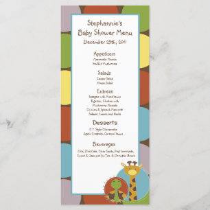 25 Menu Cards Jungle Tales Safari