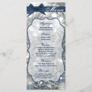 25 Menu Cards Shattered Ice Broken Winter Glass