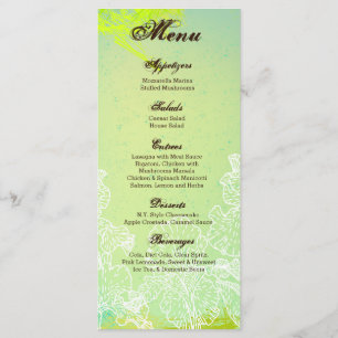 25 Menu Cards Spring Hibiscus Flower Hawaiian Flow