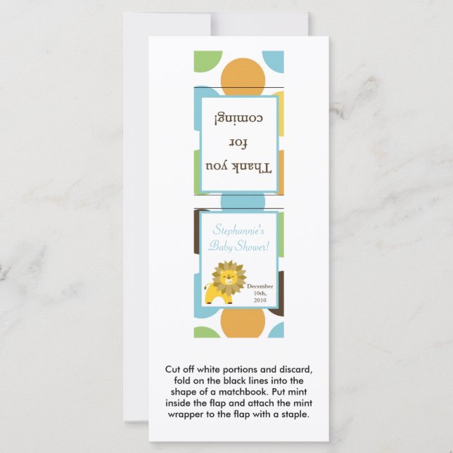 25 Mint Matchbooks Jungle King Lion Safari Zoo (Front)