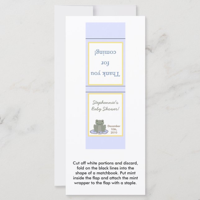 25 Mint Matchbooks Leap Frog Turtle Bee Dragonfly (Front)