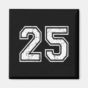 25 Number Twenty-five Team Srts Nge Varsity Matchi Magnet