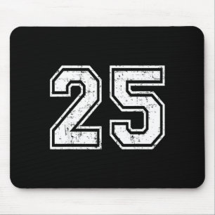 25 Number Twenty-five Team Srts Nge Varsity Matchi Mouse Pad