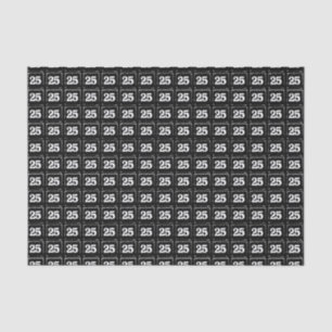 25 on Black Tissue Paper
