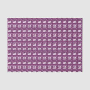 25 on Purple Tissue Paper