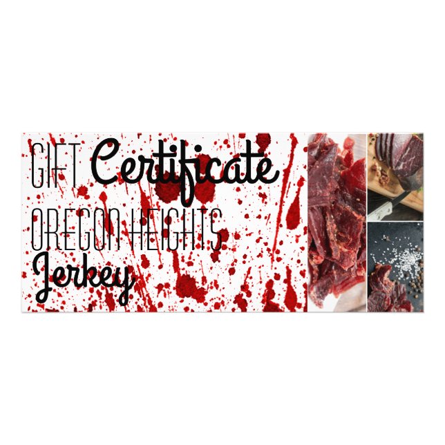 25 Pack Business Gift Certificate Blood Splatter V (Front)