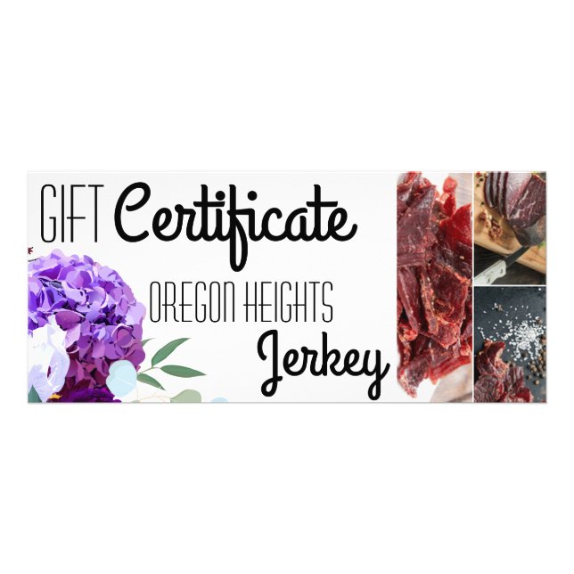 25 Pack Business Gift Certificate Lavender Hibiscu (Front)