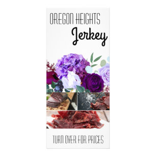 25 Pack Business Price List Lavender Hibiscus on W Rack Card