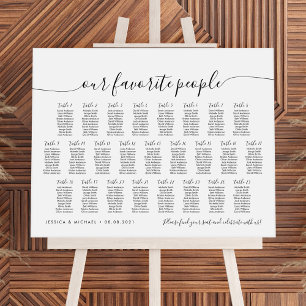 25 Table Elegant Our Favourite People Seating Char Poster