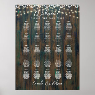 25 Table Elegant RUSTIC Fall Seating Charts