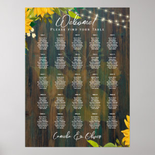 25 Table Elegant RUSTIC Fall Seating Charts