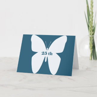 25 th anniversary  Butterfly greeting card