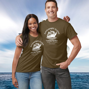 25 th Anniversary Cruise Brown Personalise T-Shirt