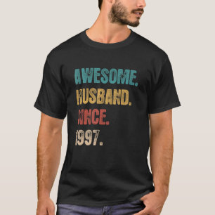 25 Wedding Aniversary For Him  Awesome Husband Sin T-Shirt