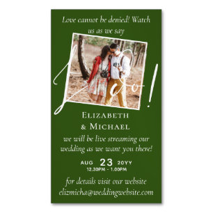 25 x Magnetic Wedding Livestreaming Save the Date Business Card