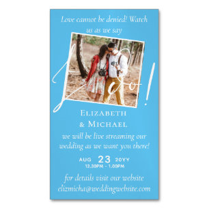 25 x Magnetic Wedding Livestreaming Save the Date Business Card