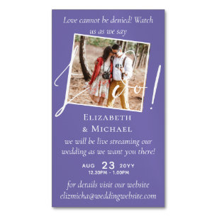 25 x Magnetic Wedding Livestreaming Save the Date Business Card