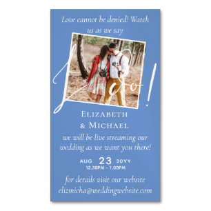 25 x Magnetic Wedding Livestreaming Save the Date Business Card