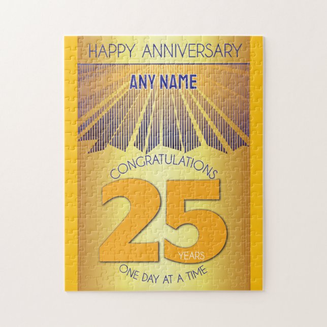 25 Year | AA 12 Step Anniversary Personalised Jigsaw Puzzle (Vertical)