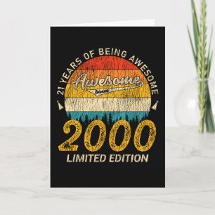 25 Year Old 2000 Retro Awesome 25th Birthday Gift Card