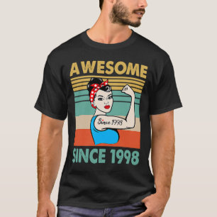 25 Year Old Awesome Since 1998 25th Birthday T-Shirt