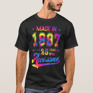 25 Year Old  Born In 1997 Tie Dye 25th Birthday Aw T-Shirt