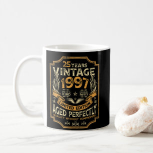 25 Year Old Vintage 1997 25th Birthday Coffee Mug