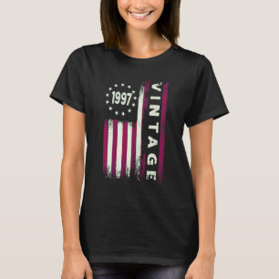 25 Year Old Vintage 1997 American Flag 25th Birth T-Shirt