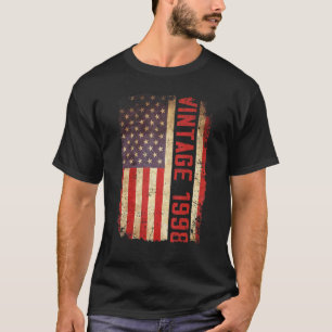 25 Year Old Vintage 1998 American Flag 25th Birth T-Shirt