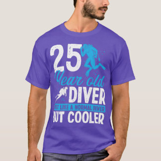 25 Year Scuba Diving Diver Snorkel 25 Birthday T-Shirt