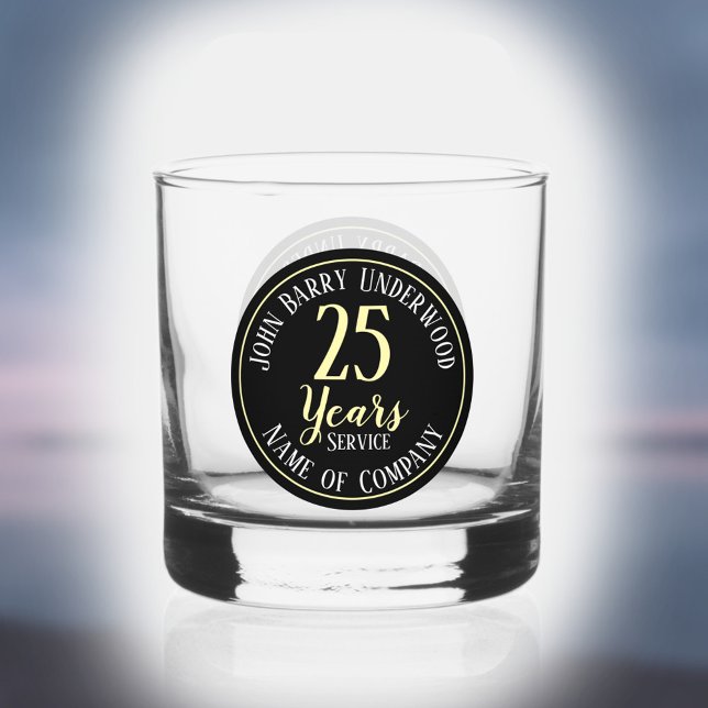 25 Years Long Service Commemorative Company Whiskey Glass (Creator Uploaded)