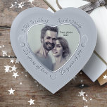 25 Years Married - Silver Wedding Heart Photo  Paperweight<br><div class="desc">Celebrate a silver wedding anniversary with a beautiful heart-shaped photo gift. The 25th wedding anniversary is a milestone in a happy life together, also a special day for unmarried couples who have spent twenty-five years happily living together and bulding a life. You can upload a square photo and it will...</div>