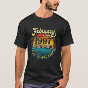 25 Years Old February 1997 Anniversary 25Th Birthd T-Shirt