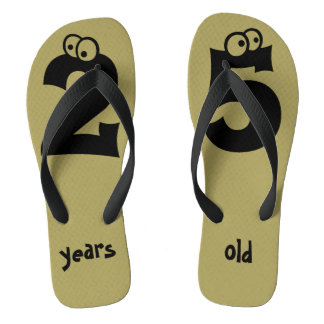 25 years old Fun Birthday Numbers Jandals