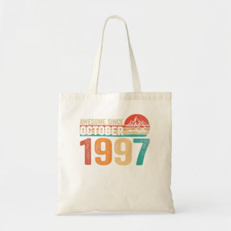 25 Years Old Gifts 25th Birthday Awesome Since Oct Tote Bag